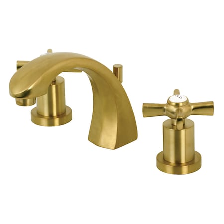 Kingston Brass KS4987ZX Millennium 8" Widespread Bathroom Faucet, Brushed Brass KS4987ZX